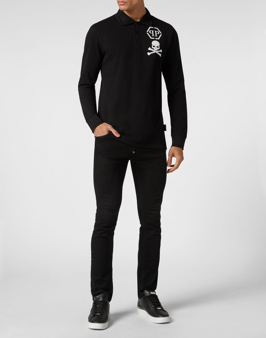 

Поло С Длинным Рукавом Philipp Plein, Черный