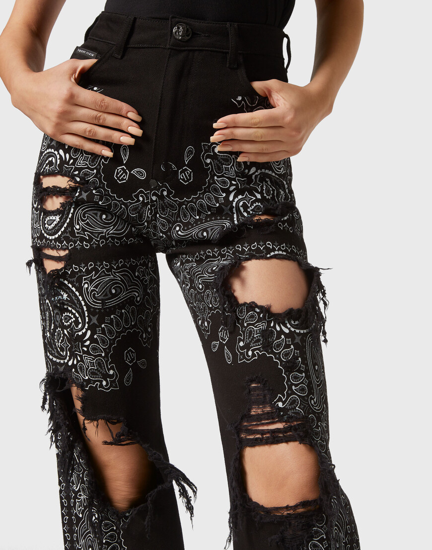 широкие джинсы  FACC-WDT2362-PDE004N_02 купить с доставкой