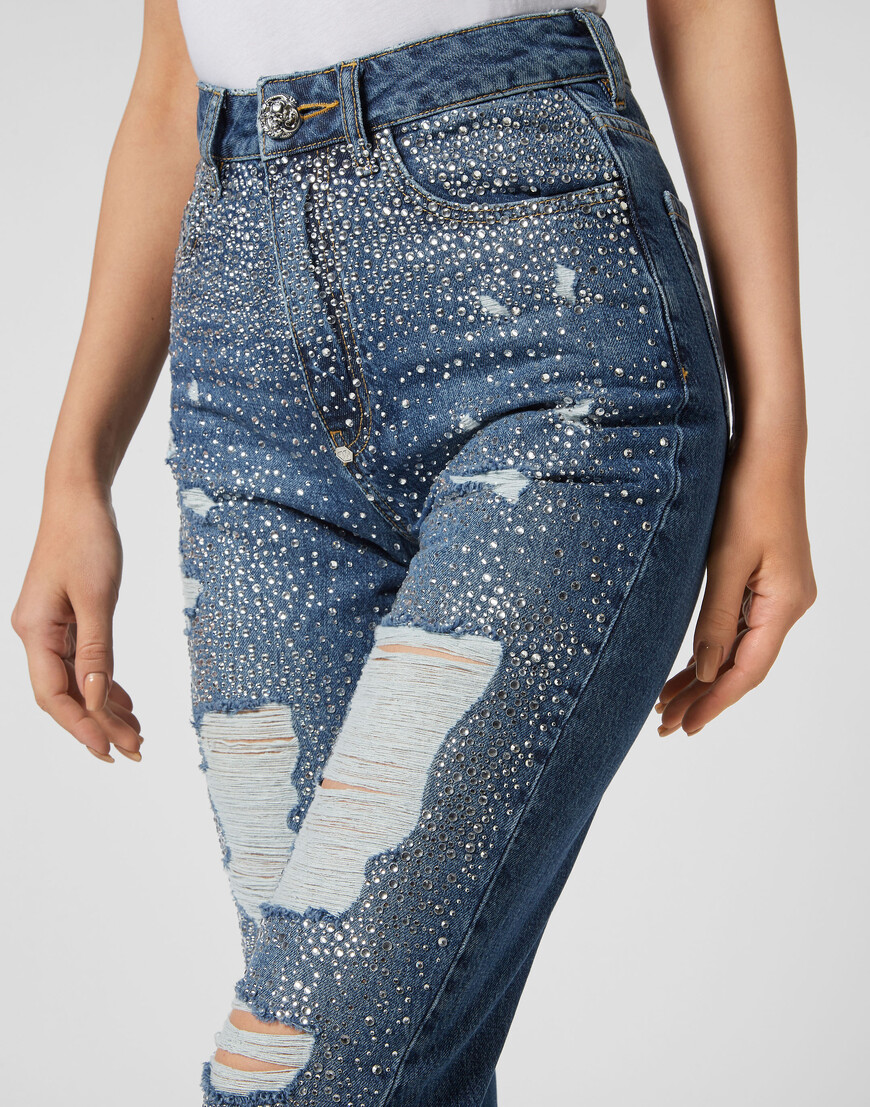 

Джинсы Бойфренды Philipp Plein, Синий