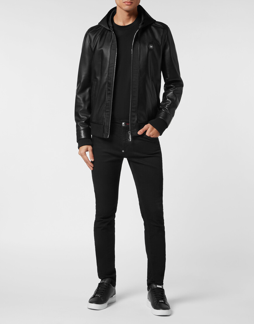 

Кожаная Куртка Philipp Plein, Черный