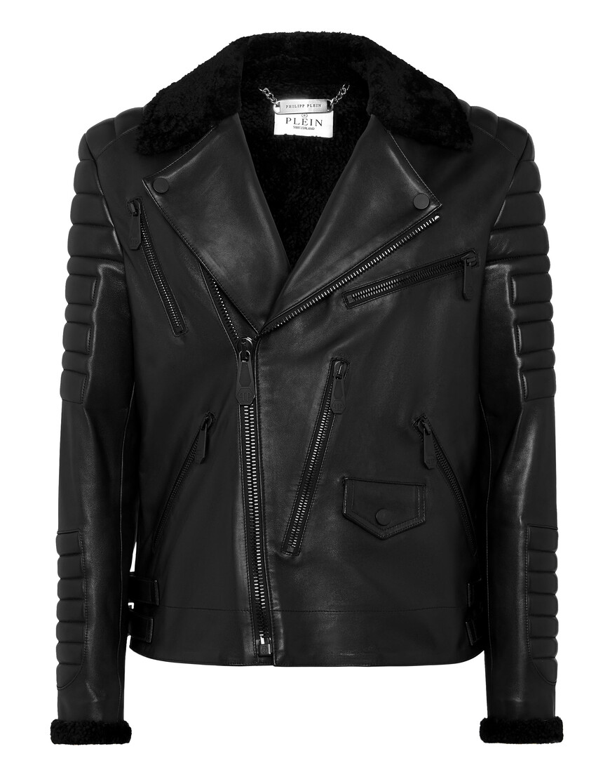 

Кожаная Куртка Philipp Plein, Черный