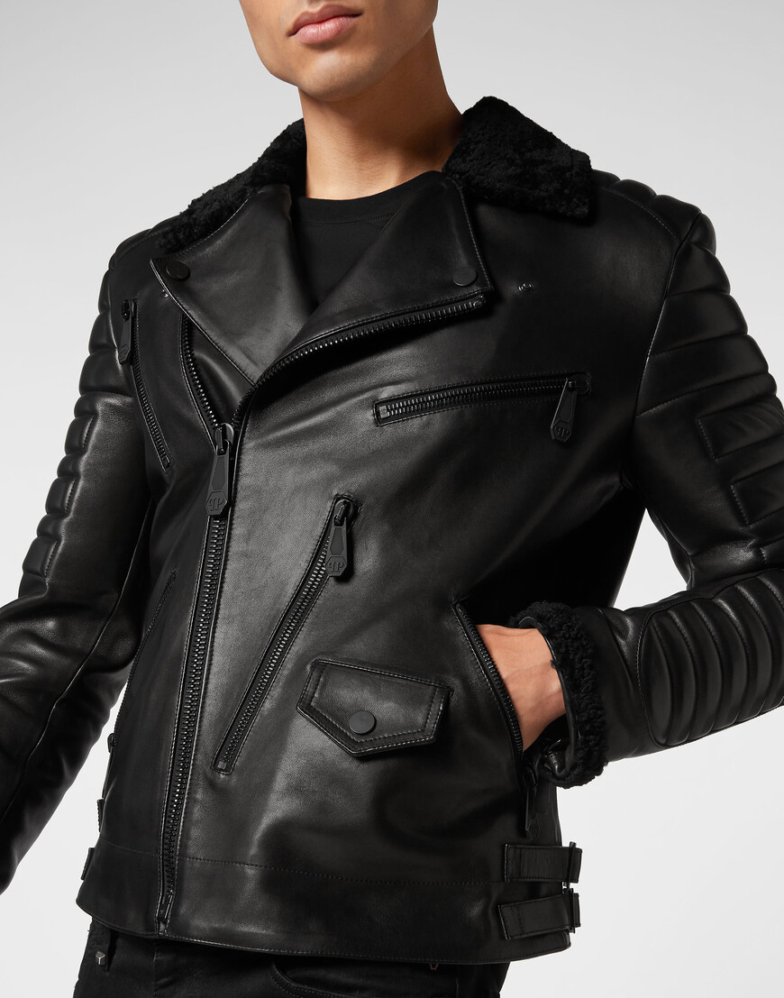 

Кожаная Куртка Philipp Plein, Черный