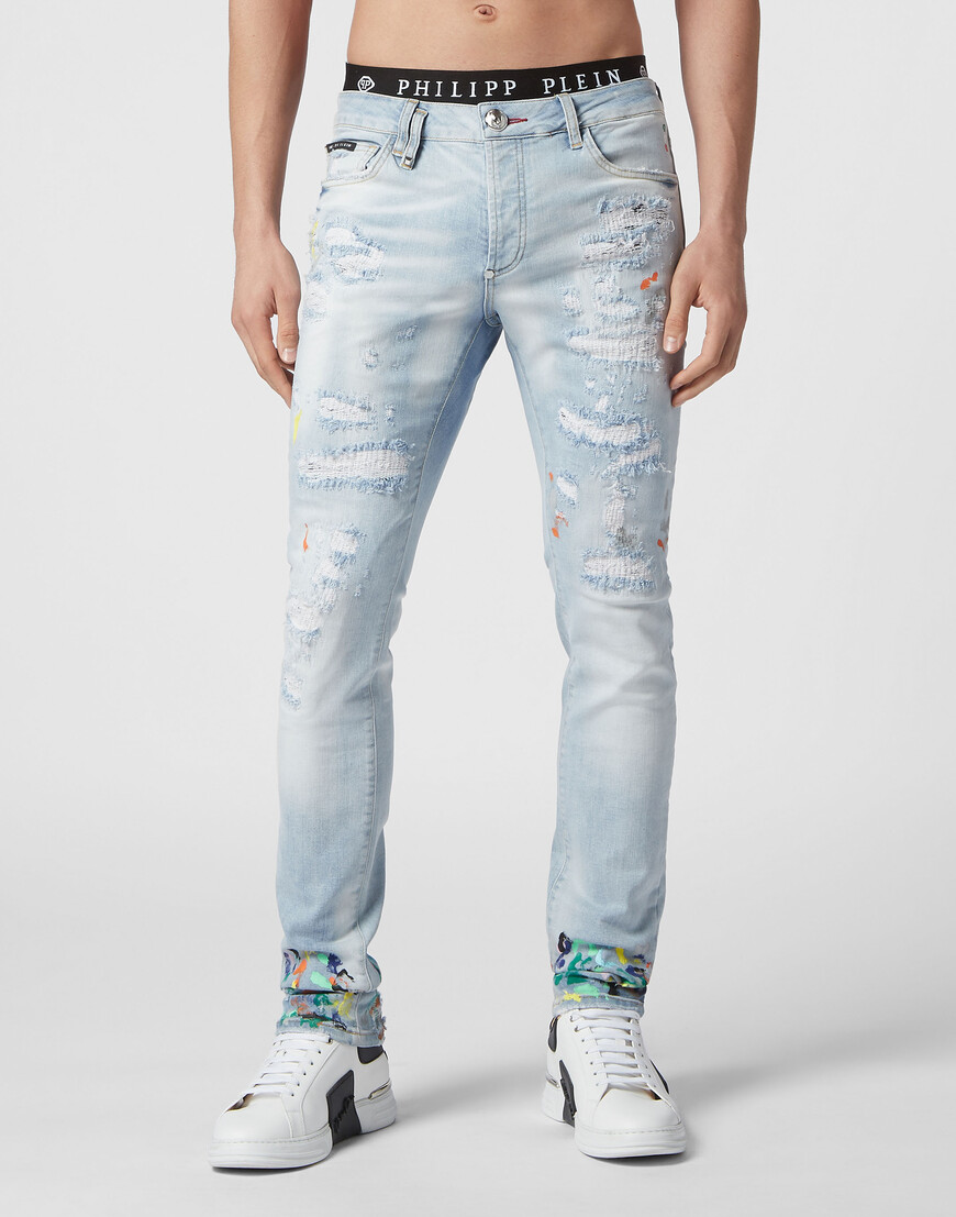 

Джинсы Прямые Philipp Plein, Голубой