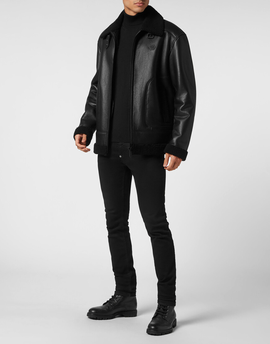

Кожаная Куртка Philipp Plein, Черный