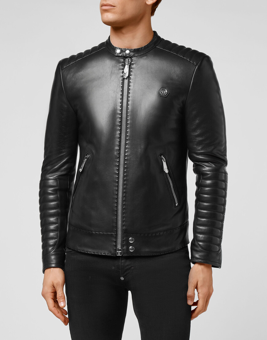 

Кожаная Куртка Philipp Plein, Черный