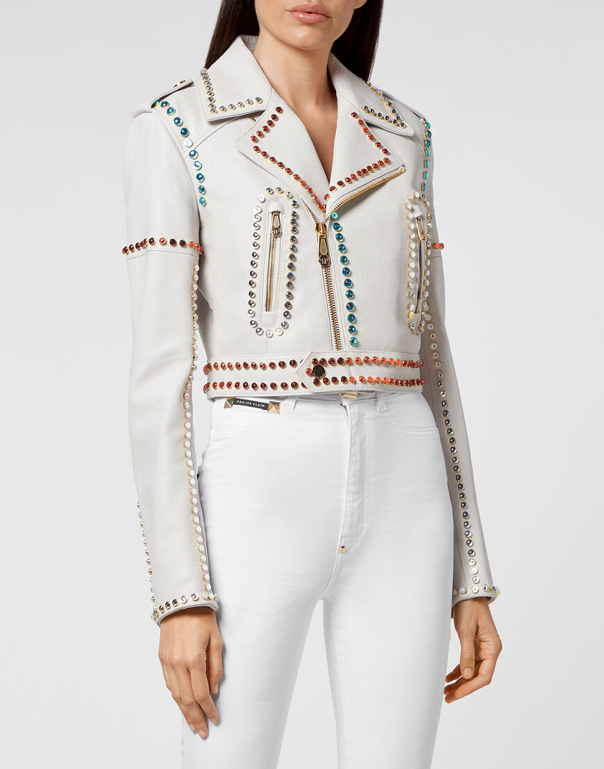 

Кожаная Куртка Philipp Plein, Белый