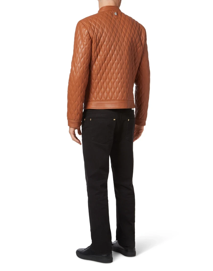 кожаная куртка  от бренда billionaire вид слева