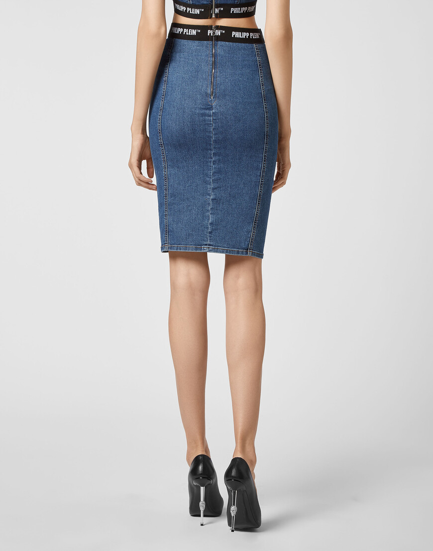 юбка миди  AAAC-WDV0116-PDE004N_08LB в интернет магазине