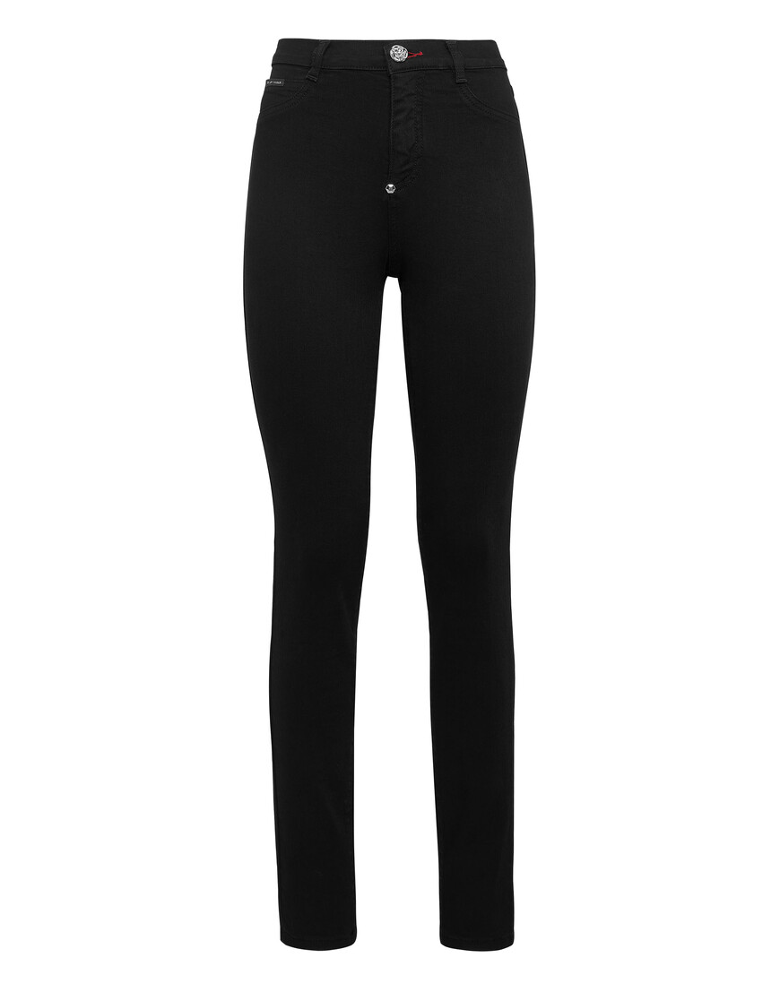 

Джинсы С Высокой Посадкой Philipp Plein, Черный