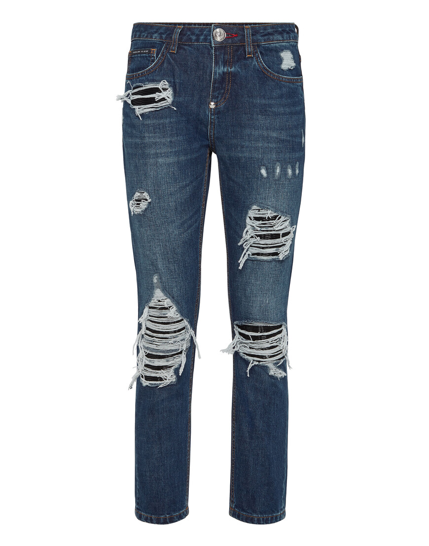 

Джинсы Бойфренды Philipp Plein, Синий