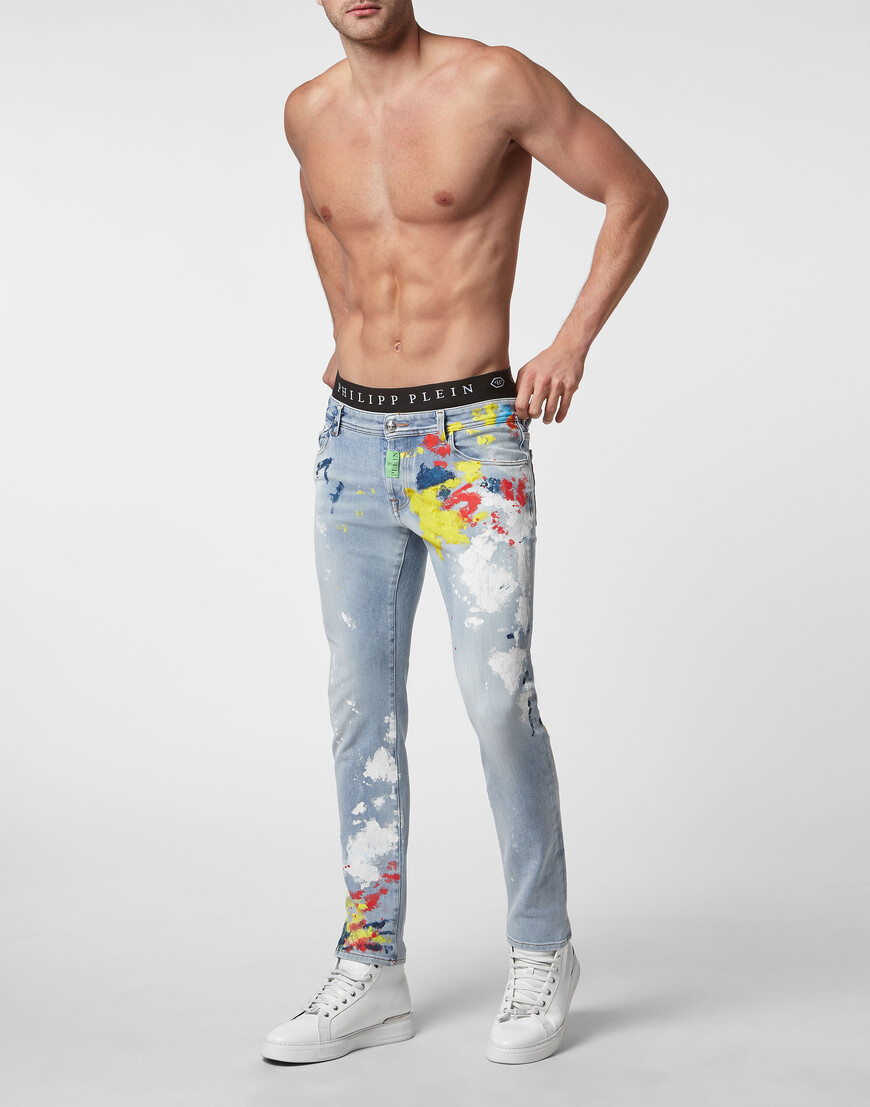

Джинсы Прямые Philipp Plein, Голубой