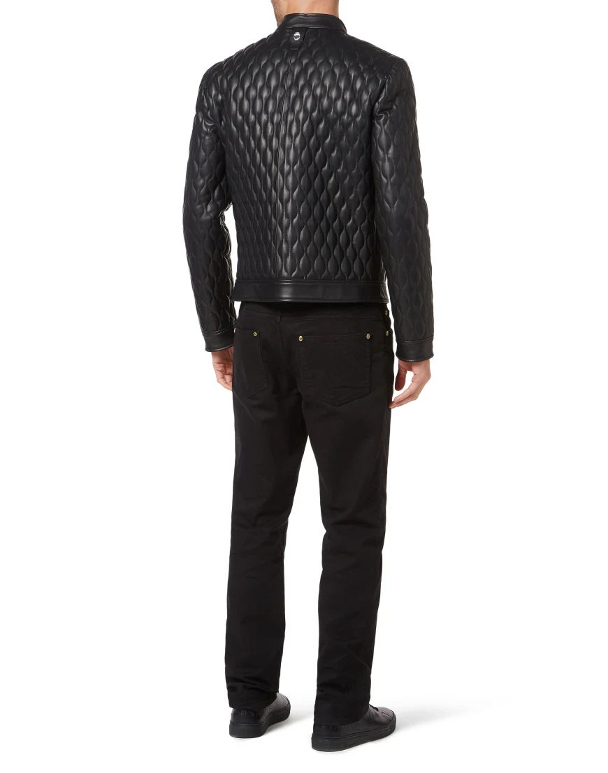 кожаная куртка  от бренда billionaire вид слева