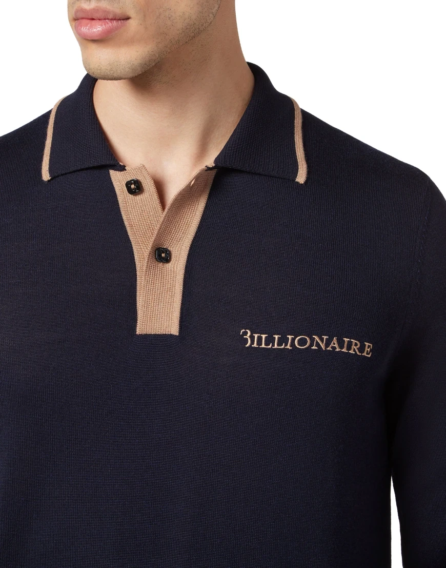 поло с длинным рукавом  OACC-MKK0231-BKN001N_14 купить с доставкой