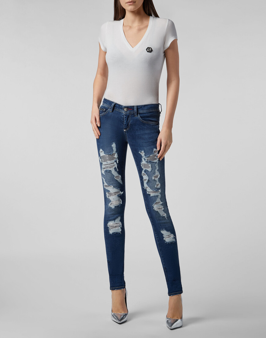 джинсы зауженные  P20C-WDT1317-PDE004N_08ML с промокодом