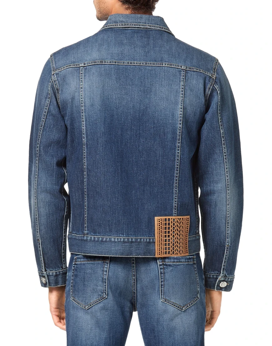 джинсовая куртка  от бренда billionaire вид слева