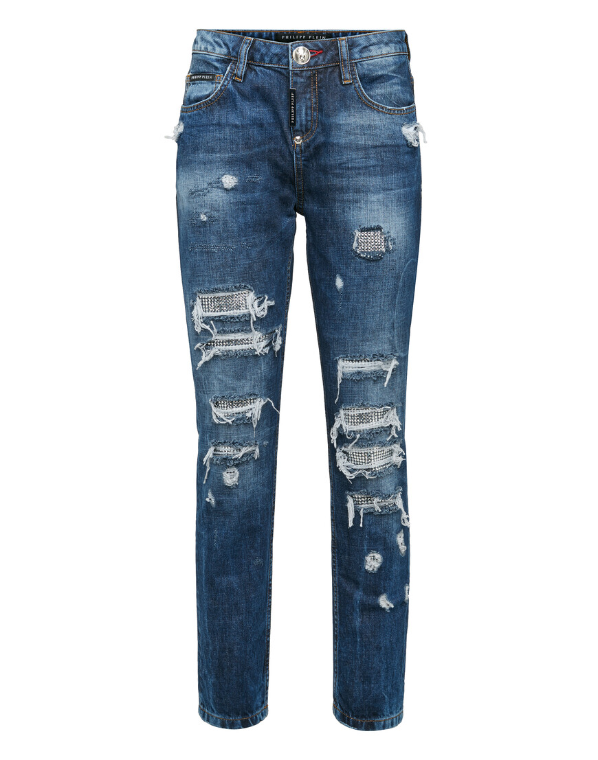 

Джинсы Бойфренды Philipp Plein, Синий