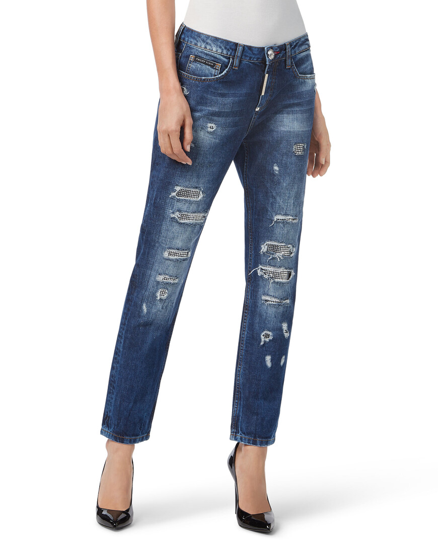 

Джинсы Бойфренды Philipp Plein, Синий