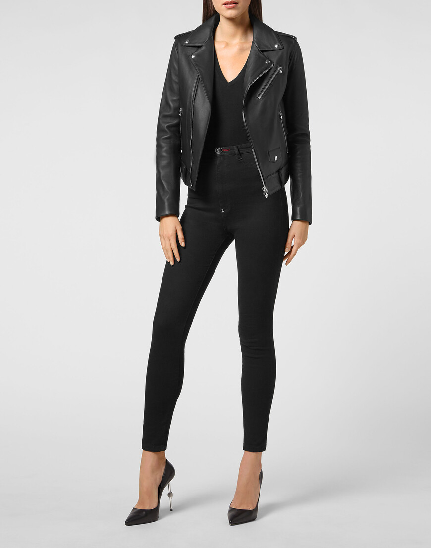 

Кожаная Куртка Philipp Plein, Черный