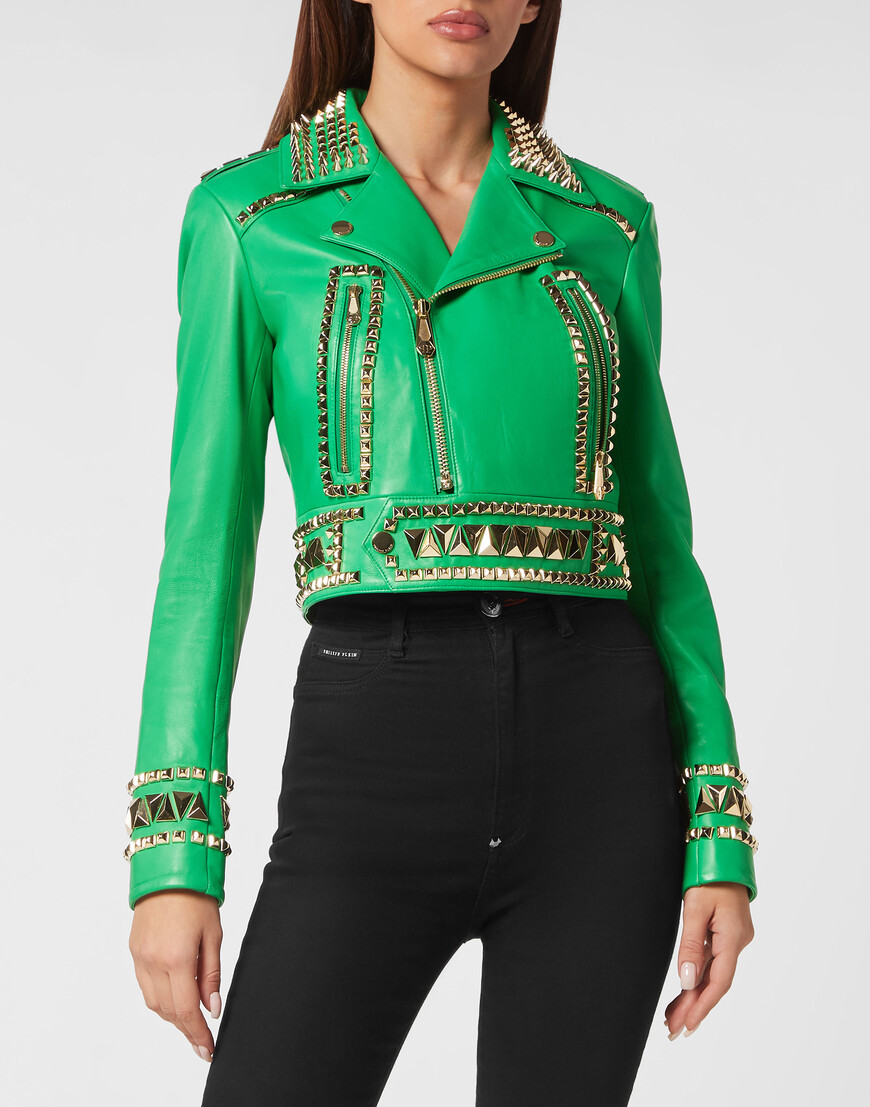 

Кожаная Куртка Philipp Plein, Зеленый