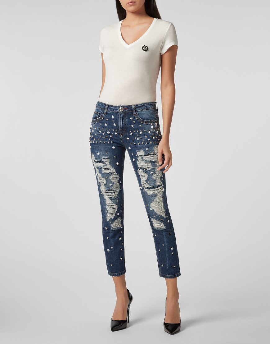 джинсы бойфренды  A19C-WDT1262-PDE004N_08Cy с промокодом