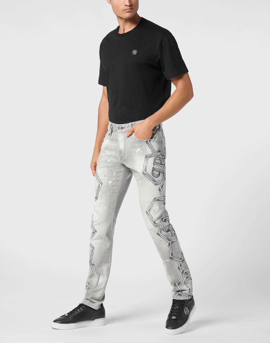 

Джинсы Прямые Philipp Plein, Серый