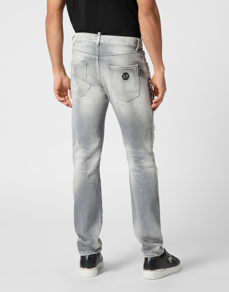 

Джинсы Прямые И Зауженные Philipp Plein, Серый