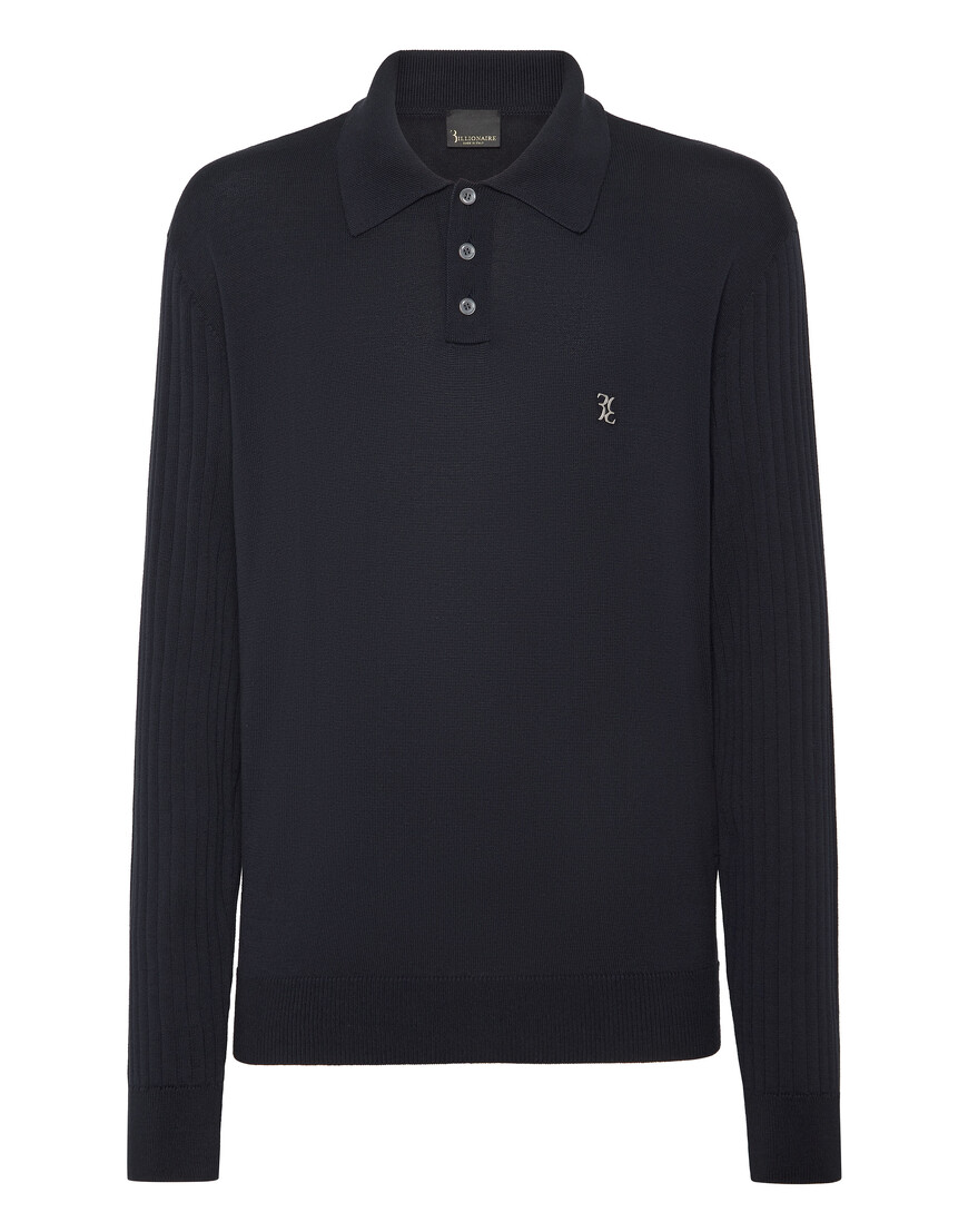 поло с длинным рукавом  BAEC-MKK0295-BKN001N_14 по акции