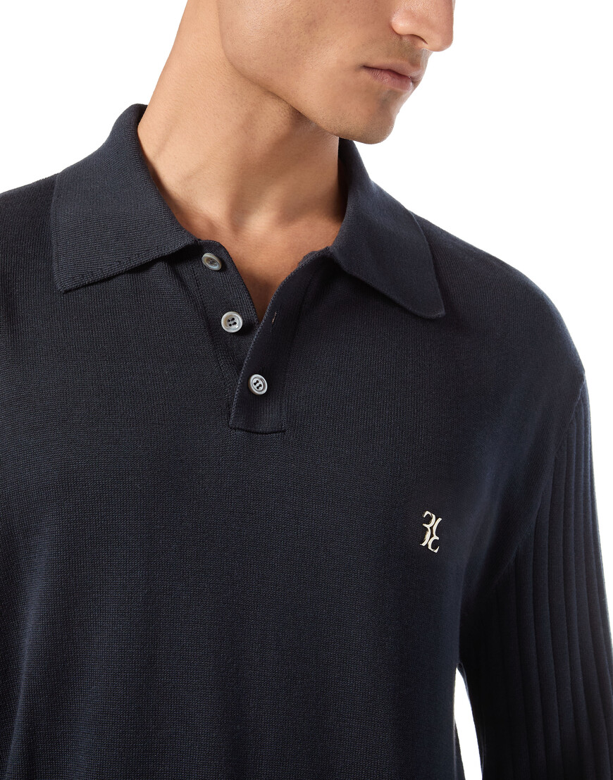 поло с длинным рукавом  BAEC-MKK0295-BKN001N_14 с промокодом