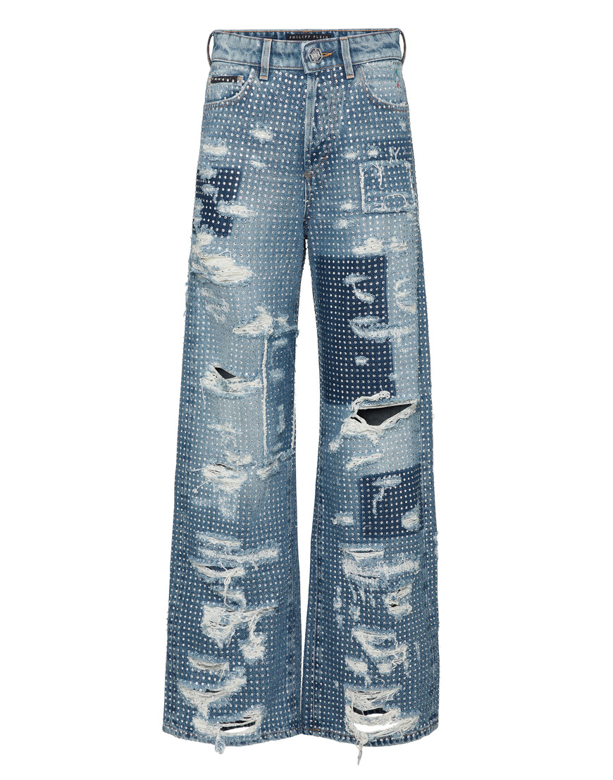 широкие джинсы  SAEC-WDT2726-PDE004N_43WA по акции