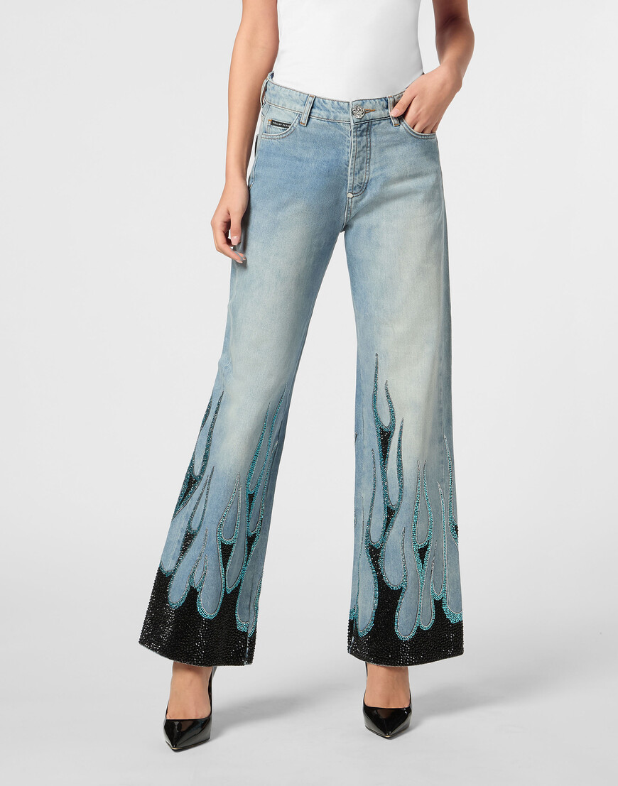 широкие джинсы  SAEC-WDT2753-PDE004N_13MI фотография