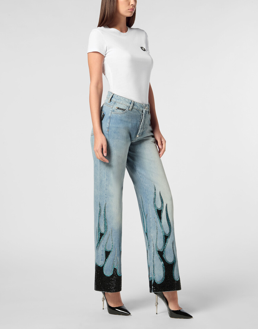 широкие джинсы  SAEC-WDT2753-PDE004N_13MI с промокодом