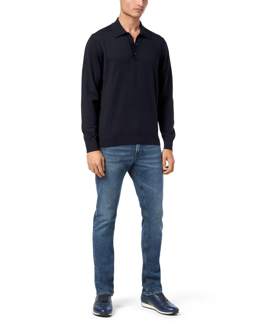 поло с длинным рукавом  IAAC-MKK0180-BKN001N_14 в интернет магазине