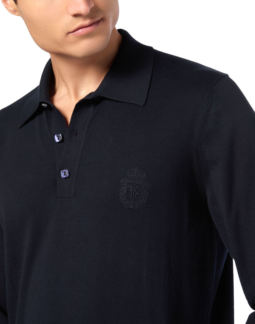 поло с длинным рукавом  IAAC-MKK0180-BKN001N_14 с промокодом