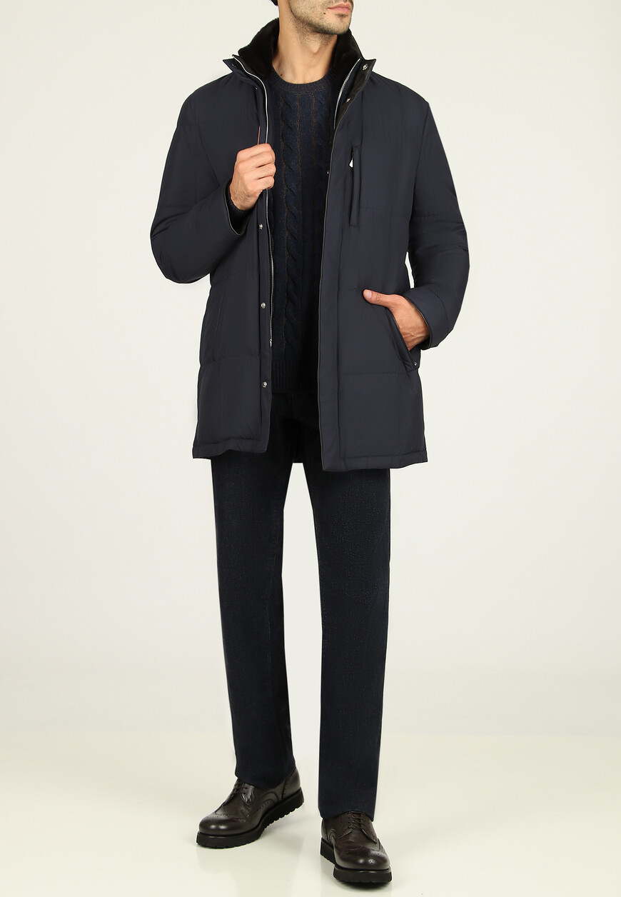 пуховик  от бренда mandelli вид слева