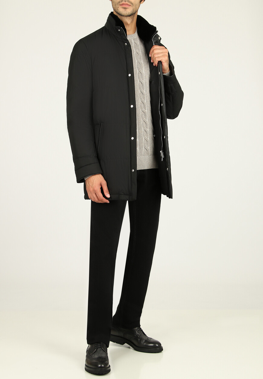 пуховик  от бренда mandelli вид слева