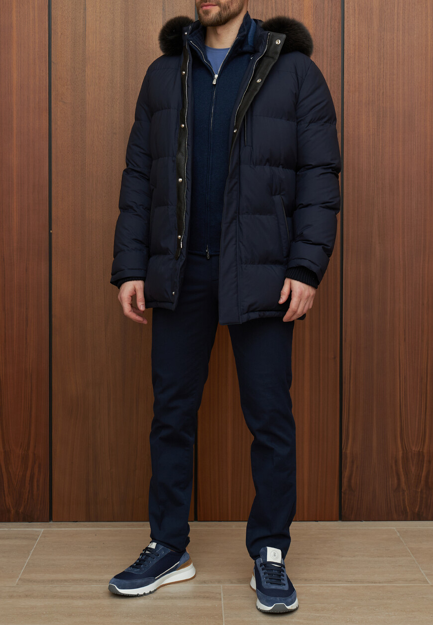 пуховик  от бренда mandelli вид слева