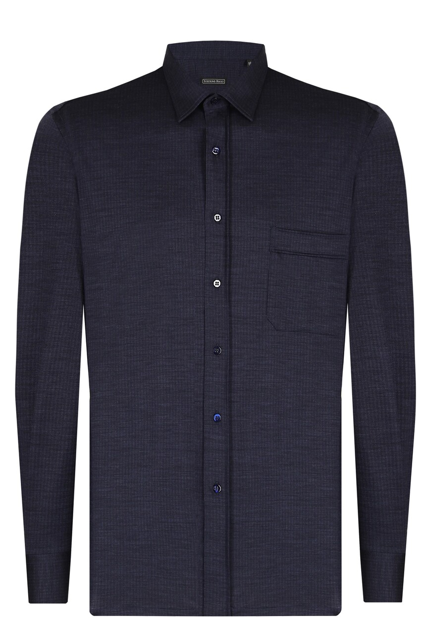 

Рубашка Из Натуральной Шерсти Stefano Ricci, Синий