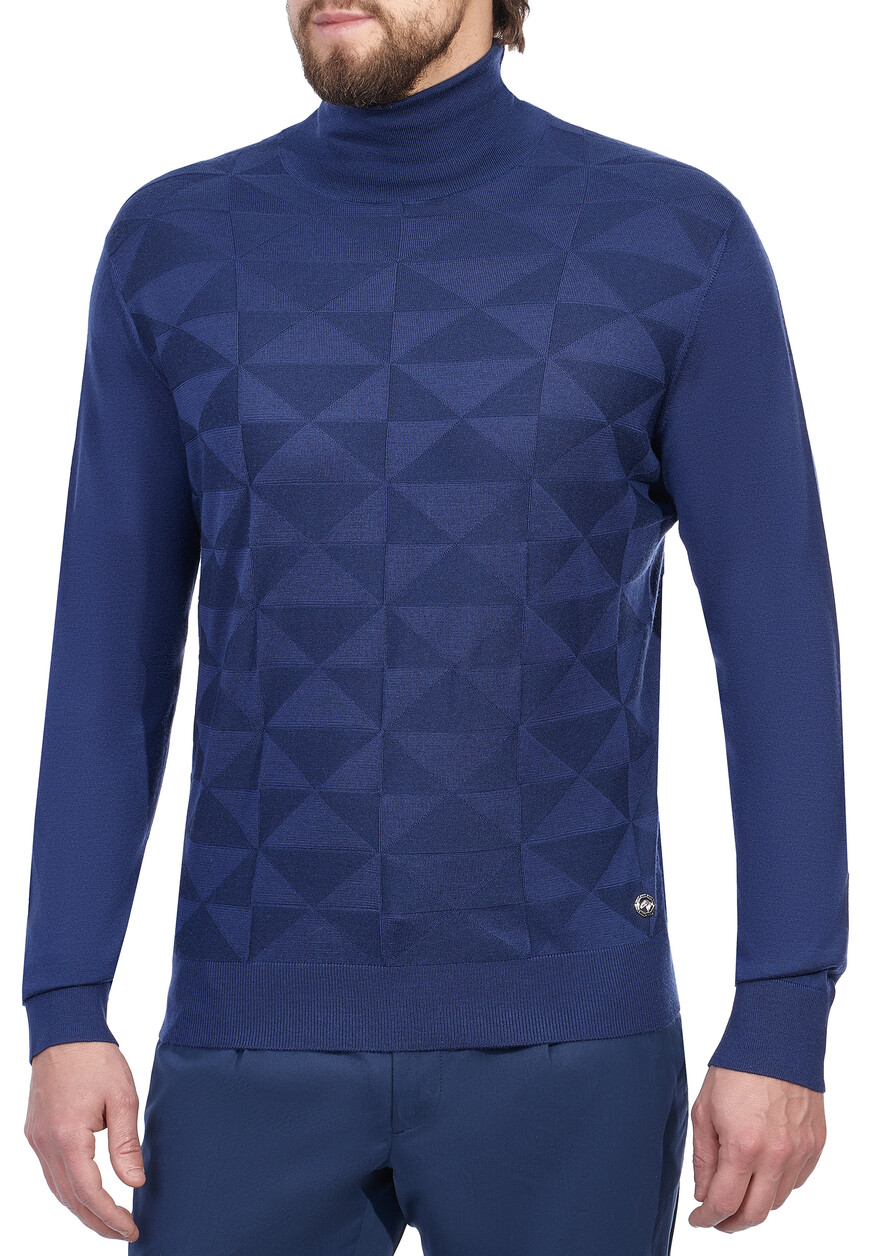 комбинированная водолазка из кашемира и шелка  K606176D01 купить с доставкой