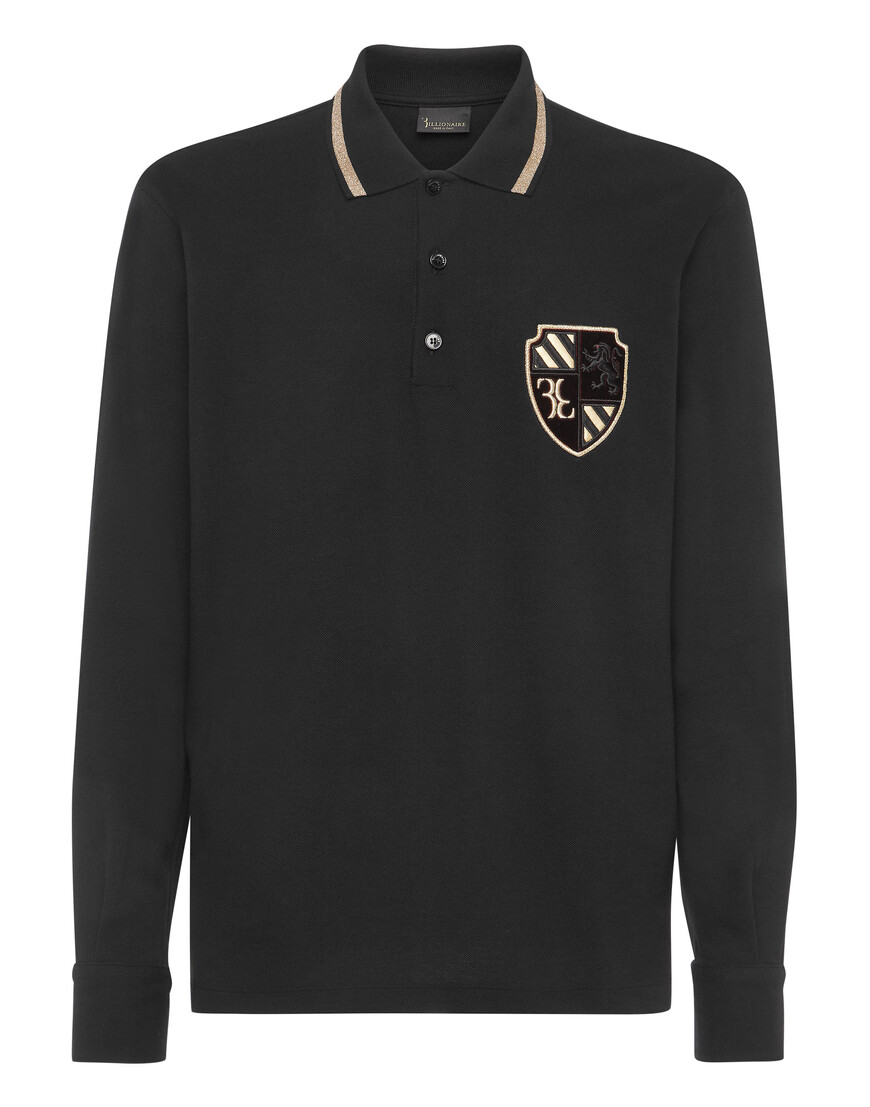 поло с длинным рукавом  OABC-MTK5795-BTE004N_02 по акции