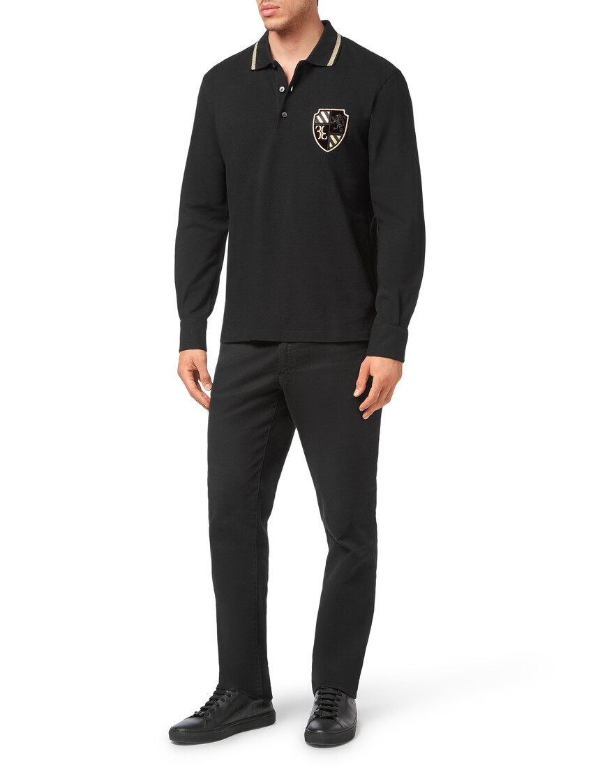 поло с длинным рукавом  OABC-MTK5795-BTE004N_02 купить с доставкой