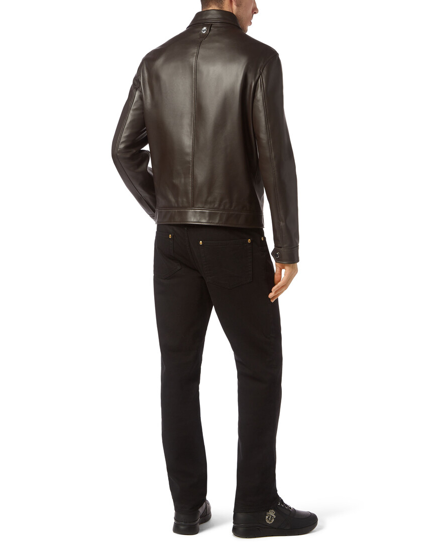 

Кожаная Куртка Billionaire, Коричневый