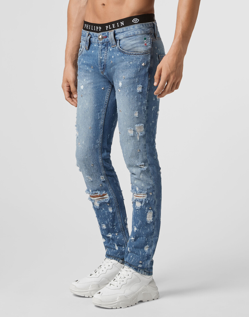 

Джинсы Прямые Philipp Plein, Голубой