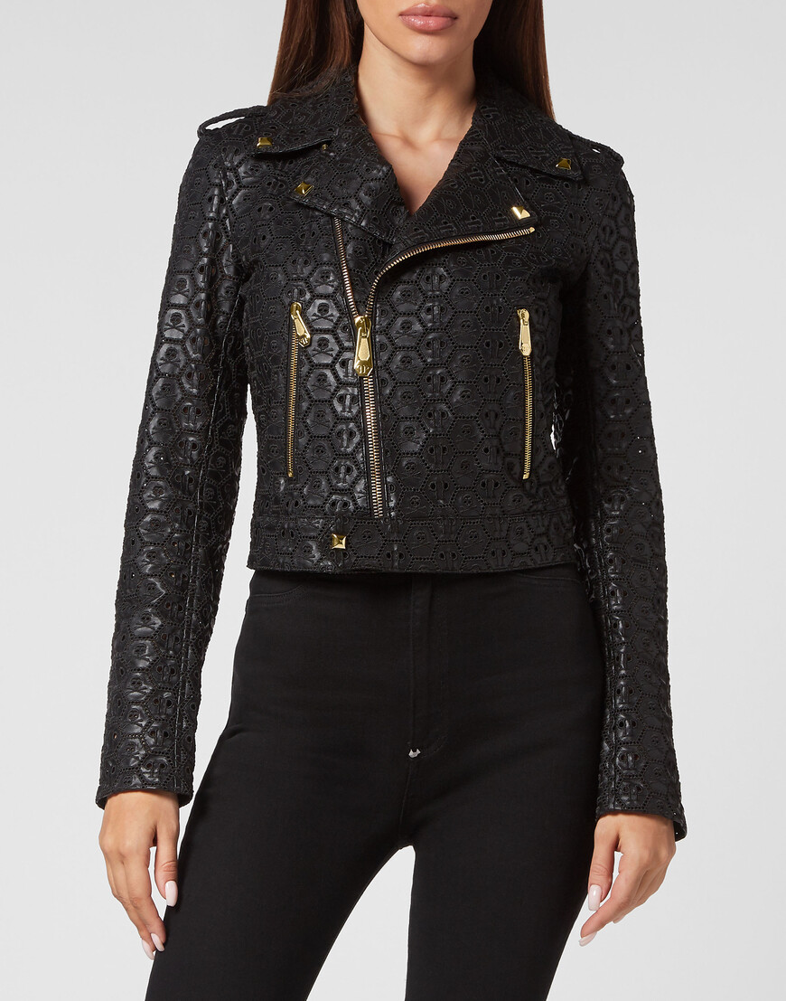 

Кожаная Куртка Philipp Plein, Черный