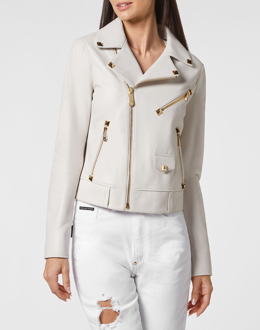 

Кожаная Куртка Philipp Plein, Белый