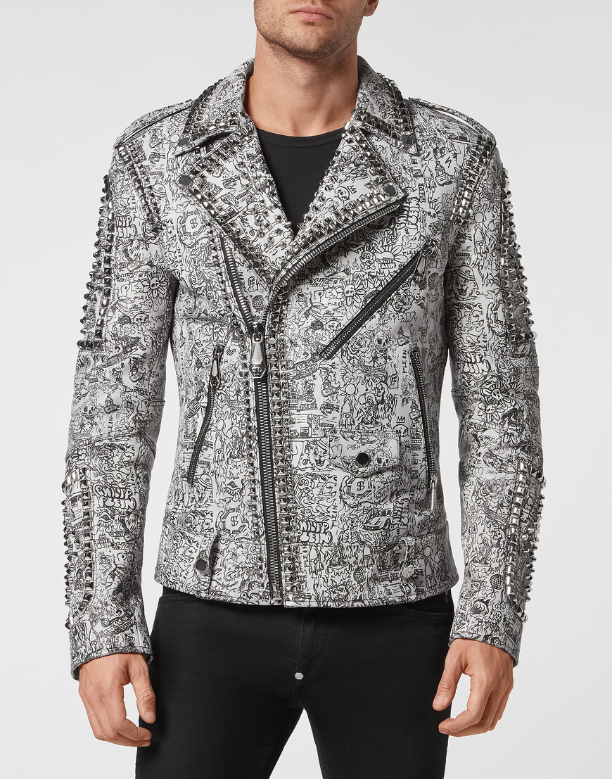 

Кожаная Куртка Philipp Plein, Белый