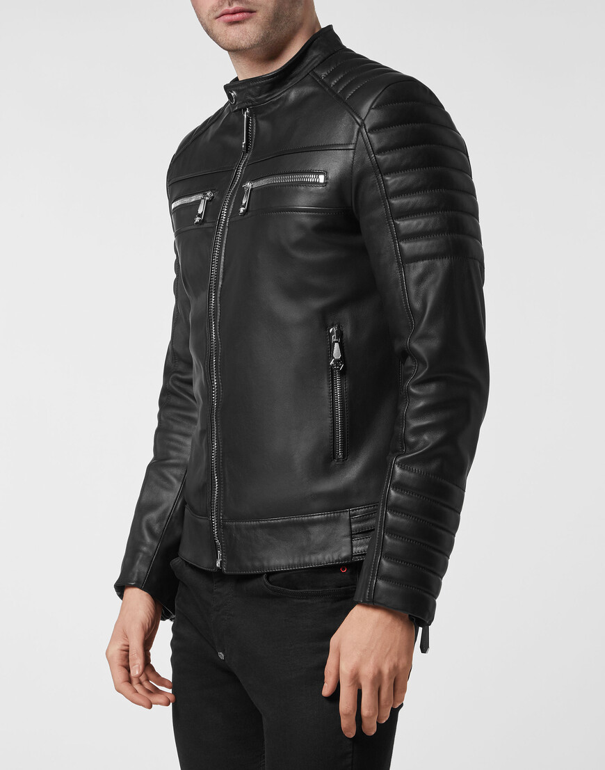 

Кожаная Куртка Philipp Plein, Черный