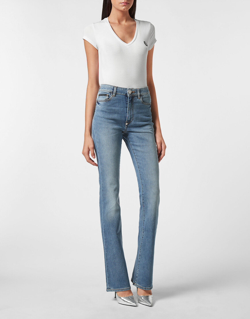 джинсы с высокой посадкой  FABC-WDT2174-PDE004N_05GD по низкой цене