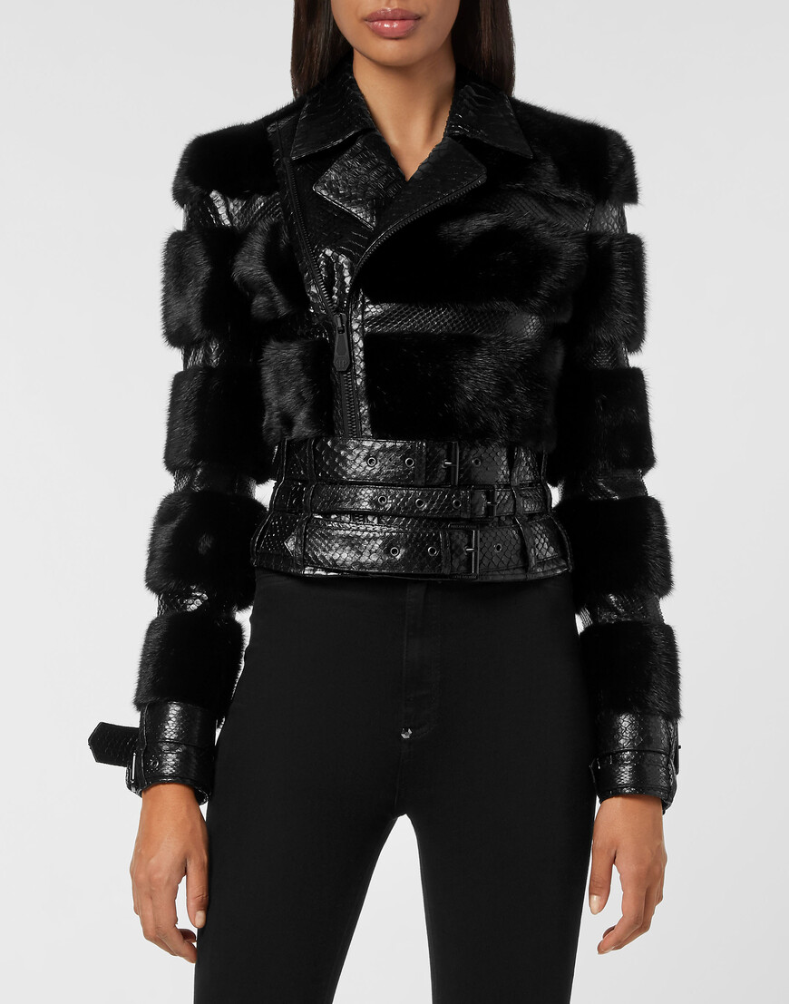 

Кожаная Куртка Philipp Plein, Черный
