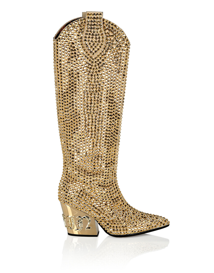 

Ботфорты Philipp Plein, Золотой