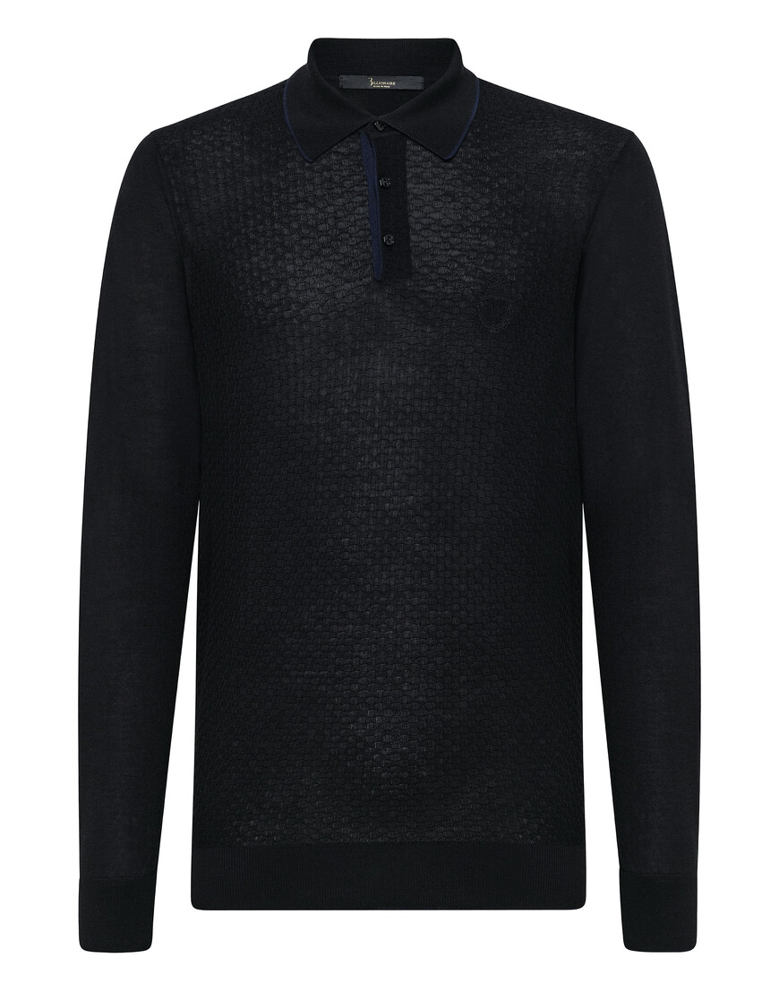 поло с длинным рукавом  W19C-MKK0132-BKN001N_02 по акции